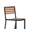 Flash Furniture All-Weather Patio Bar Stool with Faux Teak Slats XU-DG-HW6036B-GG - alternate 9